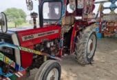 Messey 240 tractor with 18 ft 4-wheel Trolly